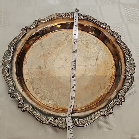 E.P Steel Vintage Silver Platter 13"-13" - Picture 6 of 16